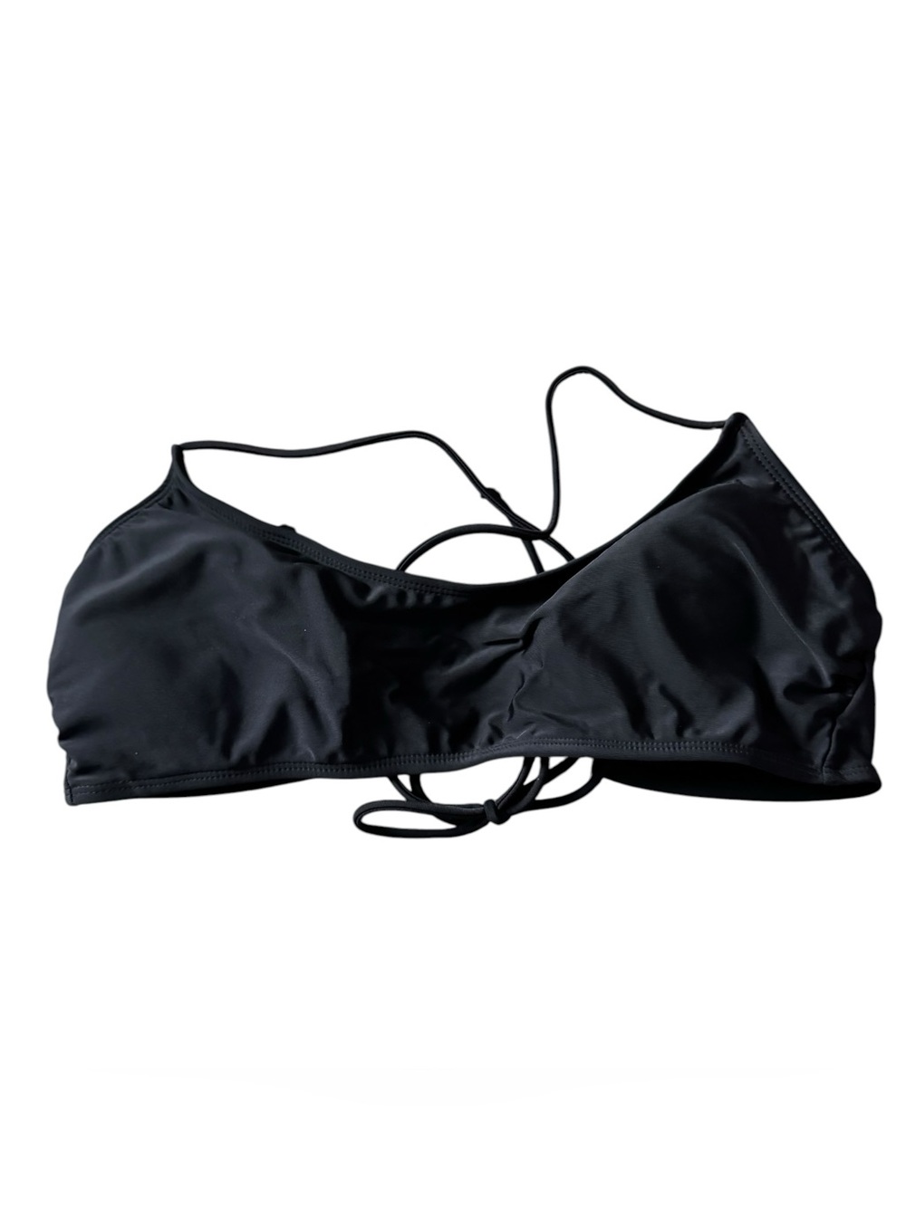 NOBO NWT Juniors Bikini Top XL Solid Black Lightweight Beach